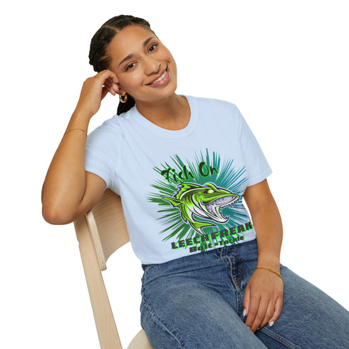 Leech Freak Fish On Unisex Softstyle T-Shirt